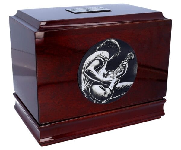 guitar urn, urns for guitarists, les paul