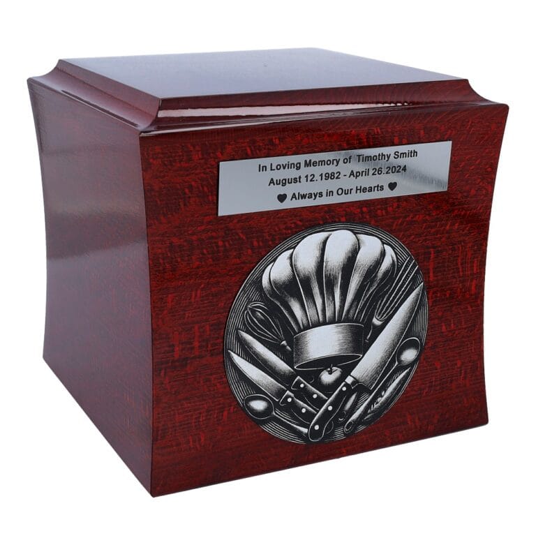 Theme urn for a cook