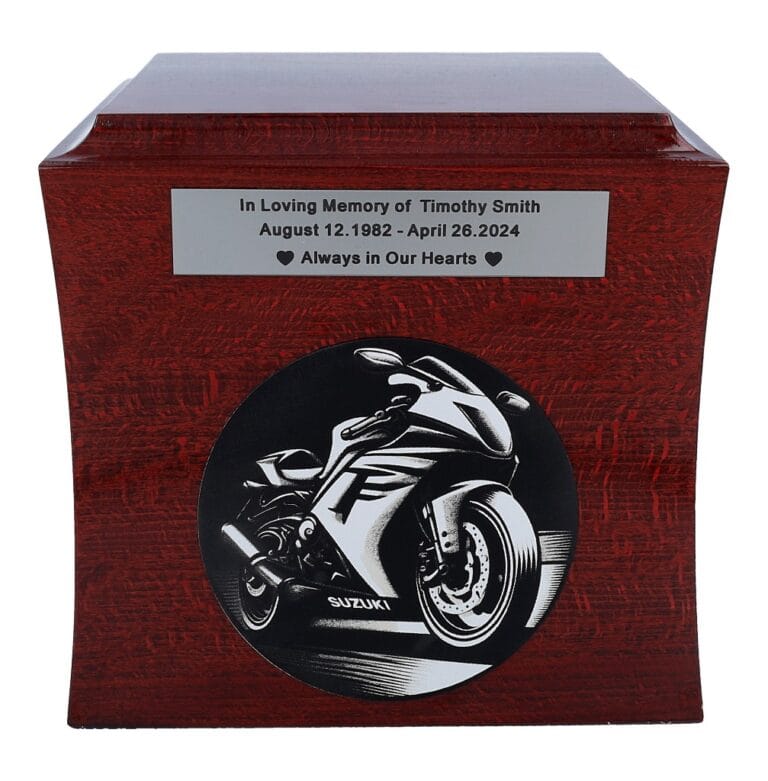 Motorbike urn for ashes
