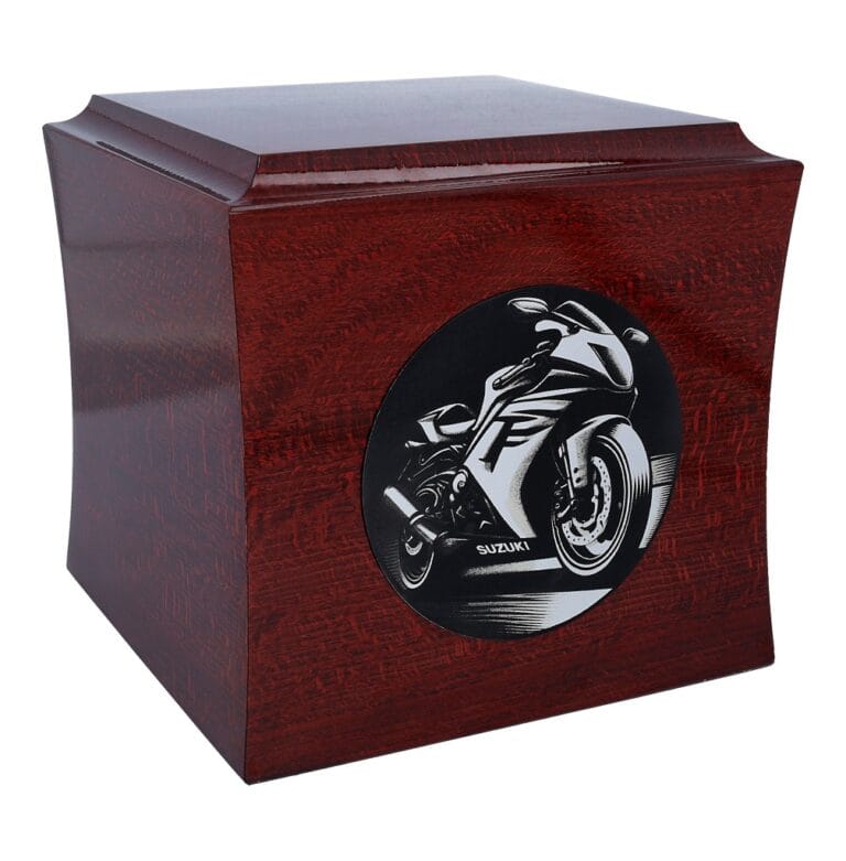 Custom motorcycle urn