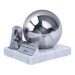 Urn for a child made of stainless steel and marble base, unique decorative urn for a child
