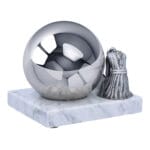 Urn for a child made of stainless steel and marble base, unique decorative urn for a child