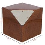 wooden geometric urn