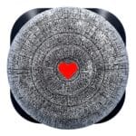 child urn with heart