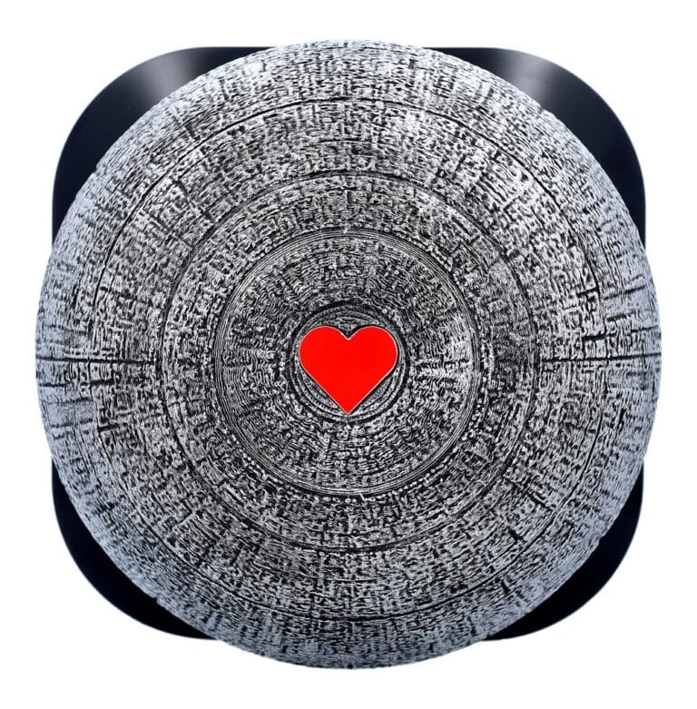 child urn with heart