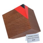 wooden geometric urn