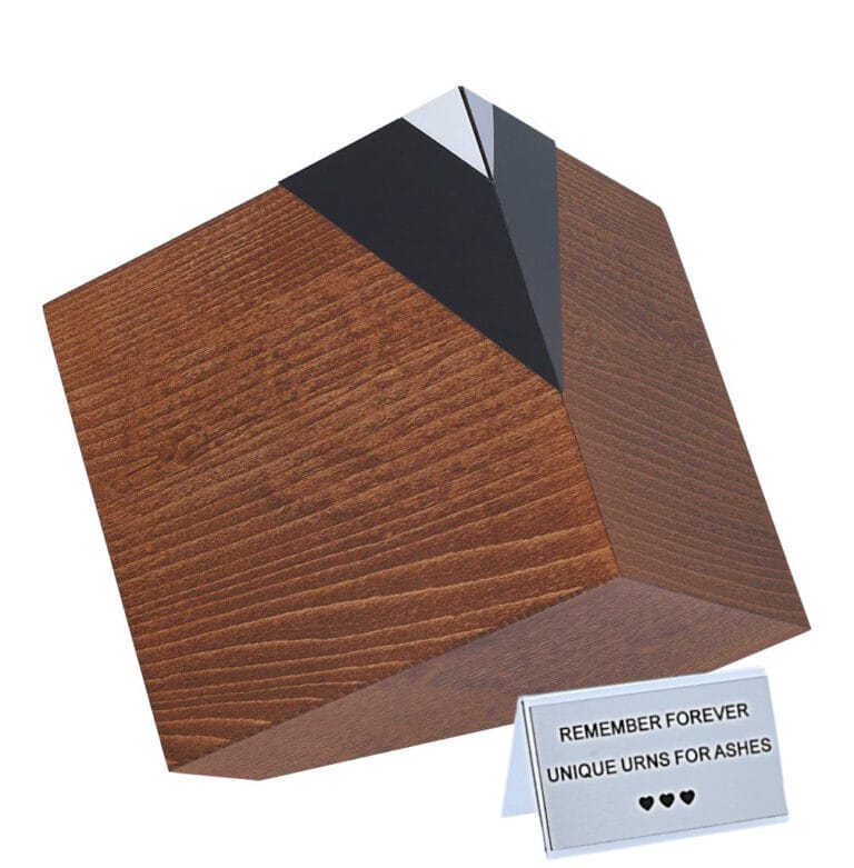 modern wooden box for ashes