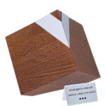 wooden geometric urn