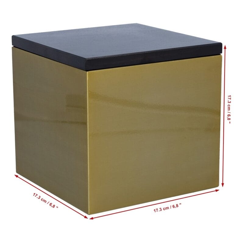 Steel Gold Box For Ashes size