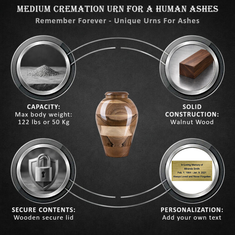 información urna de madera