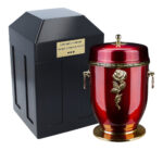 Set of cremation urn and vault