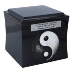 Thematic urn with Yin-Yang symbol