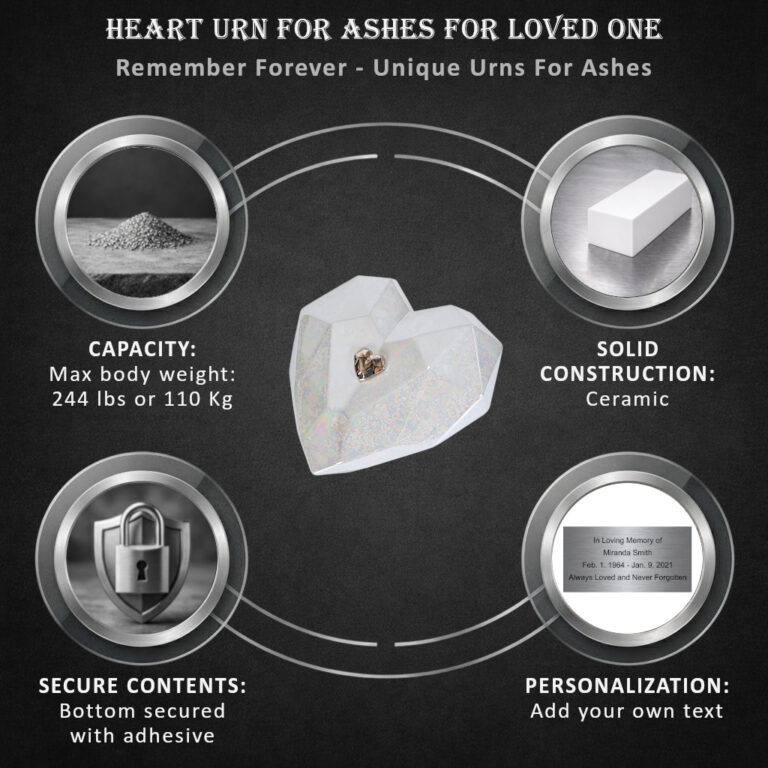ceramic heart urn info