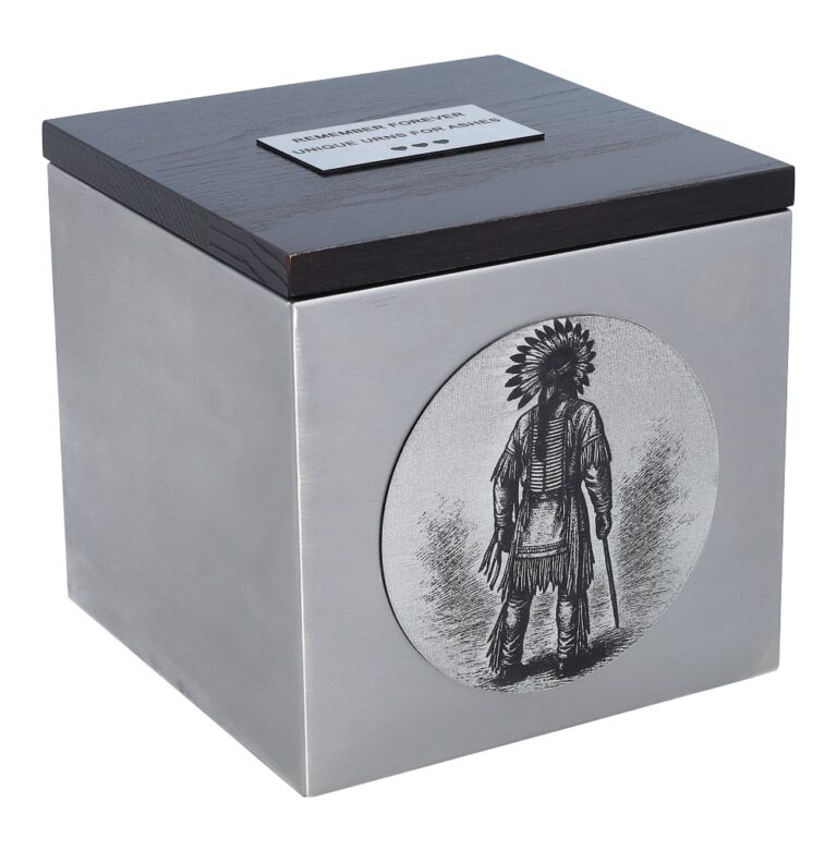 Urne mit Indianermotiv