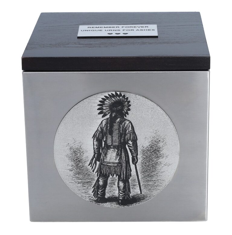 Urne mit Indianermotiv