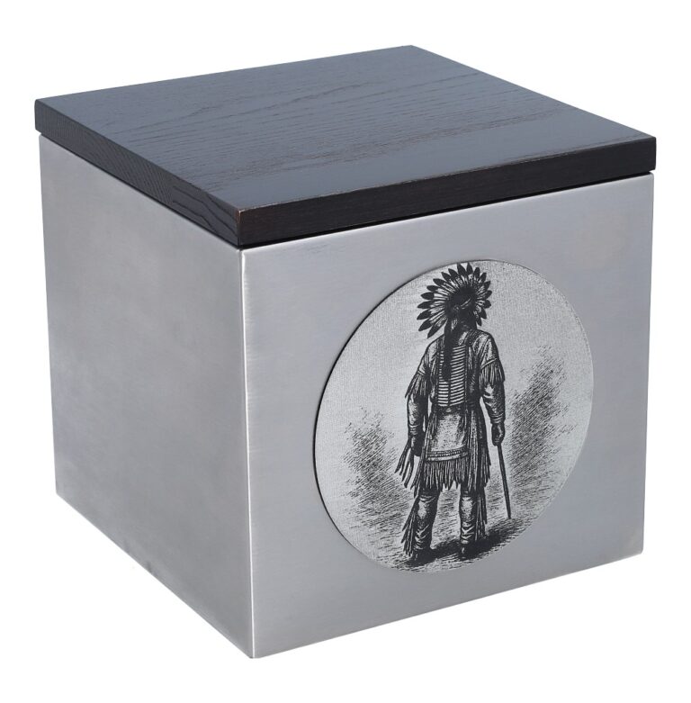 Urne mit Indianermotiv