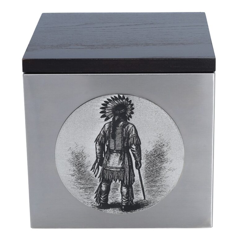 Urne mit Indianermotiv