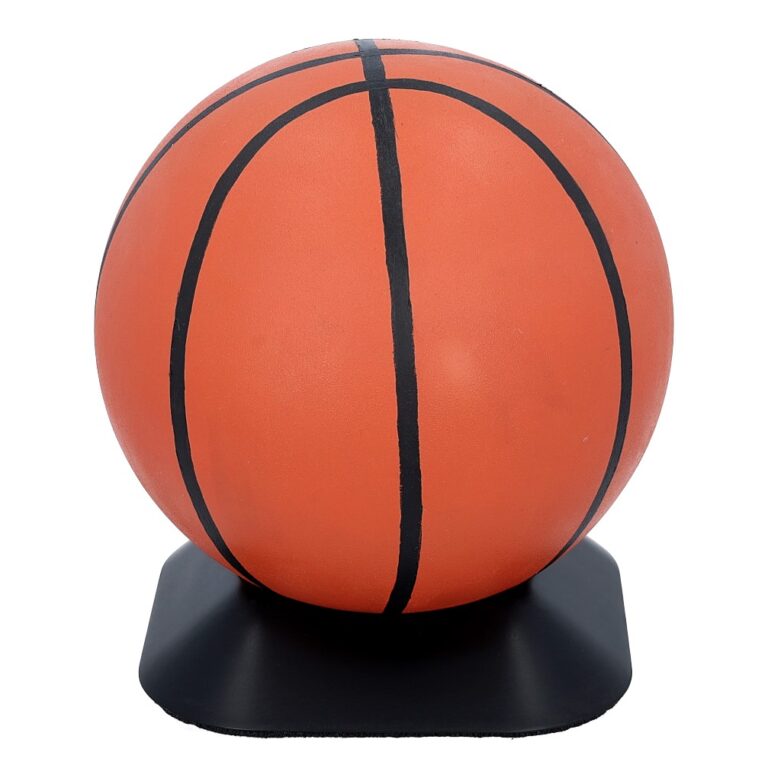 Front view of the basketball urn without a plaque, placed on an ABS base.