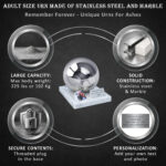 adult urn with a photo details