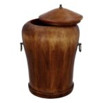 Urna cineraria in legno per adulti con coperchio rimovibile – urna in legno massello per ceneri