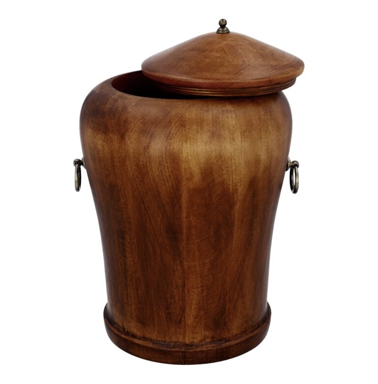 Urna cineraria in legno per adulti con coperchio rimovibile – urna in legno massello per ceneri