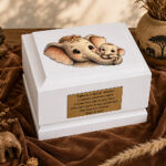 Baby Elephant Child Cremation Urn Displayed in a Peaceful Memorial Setting