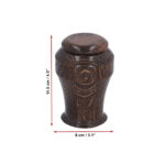 Premium oak keepsake urn dimensions 11.5 cm x 8 cm