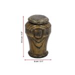 Premium oak keepsake urn dimensions 11.5 cm x 8 cm.