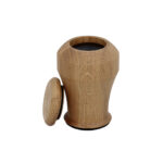 Open wooden keepsake urn with removable lid.