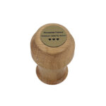 Top view of matching wooden keepsake urn.