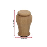Wooden keepsake urn dimensions 11.5 cm x 8 cm.