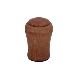 Solid oak wooden keepsake urn for ashes in a rich walnut finish.