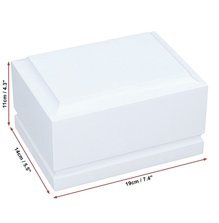 white child urn size