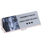 Rozmiar zdjęcia pamiątkowego i spersonalizowanej tablicy na urnę: 13 x 3,5 cm<br/><br/>